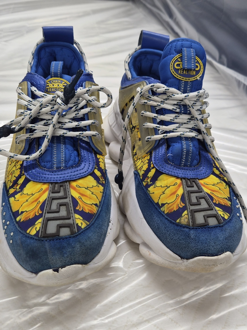 Versace Chain Reaction 'Bluette Gold' sneakers
